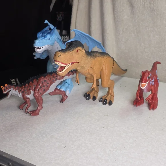 ZURU Robo Alive Walking Dinosaurs Bundle • T-Rex Raptor Dragon • Lights & Sound - Picture 4 of 14